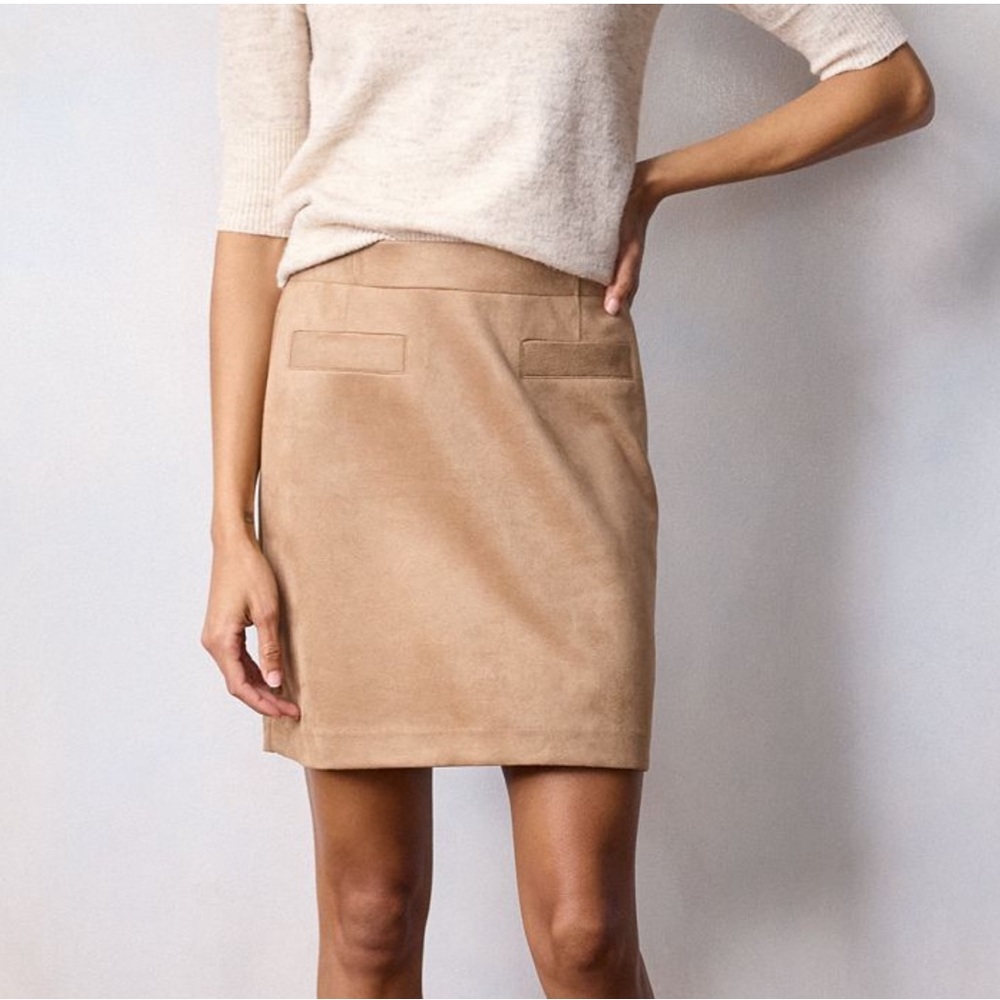 NWT LC Lauren Conrad Elmore tan mini skirt size XXL